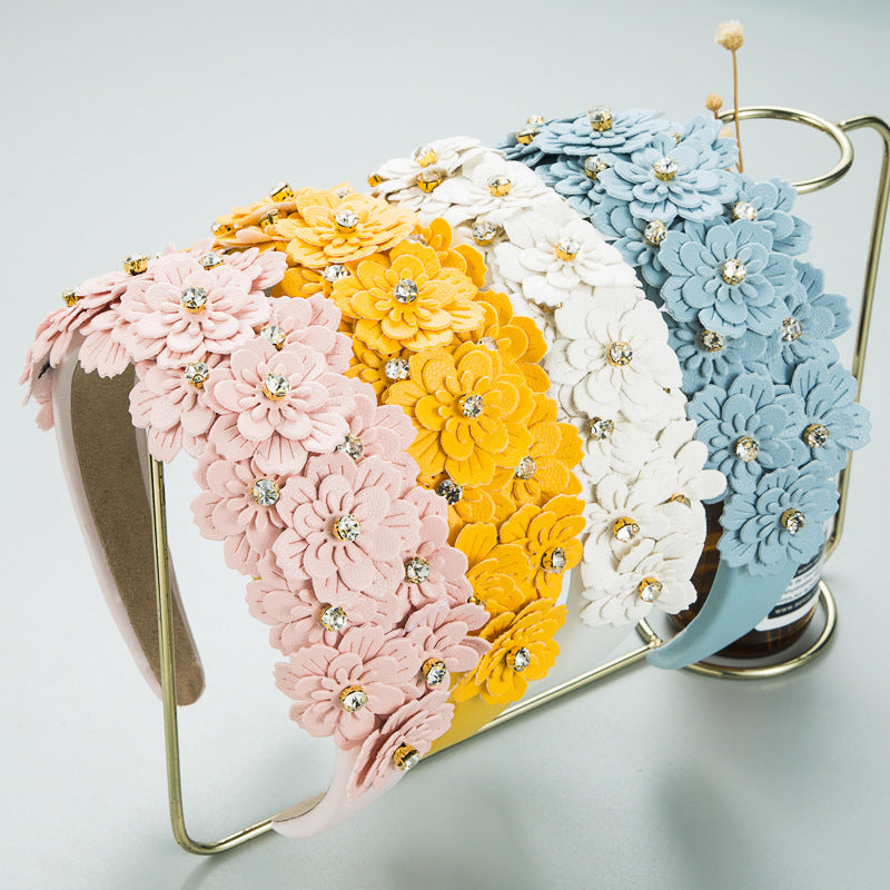 P-0321 Small Fabric Flower Headband