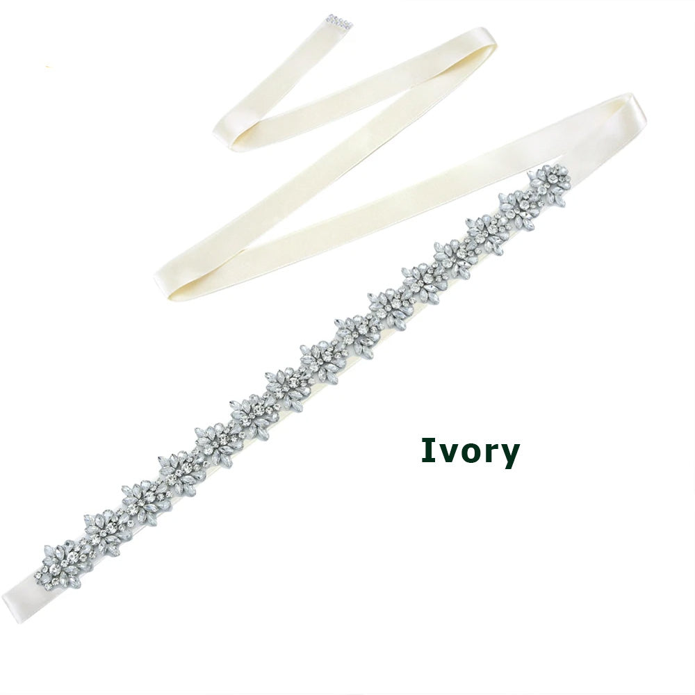 EC-0121 Crystal Rhinestone Wedding Dress Sashes