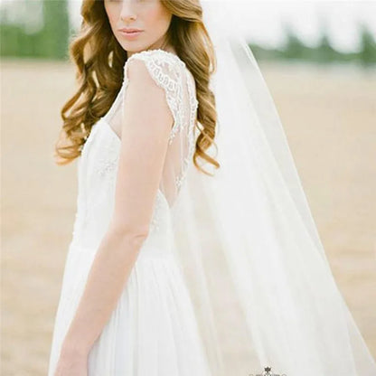 V-0149 One Layer 2m Tulle Wedding Veil