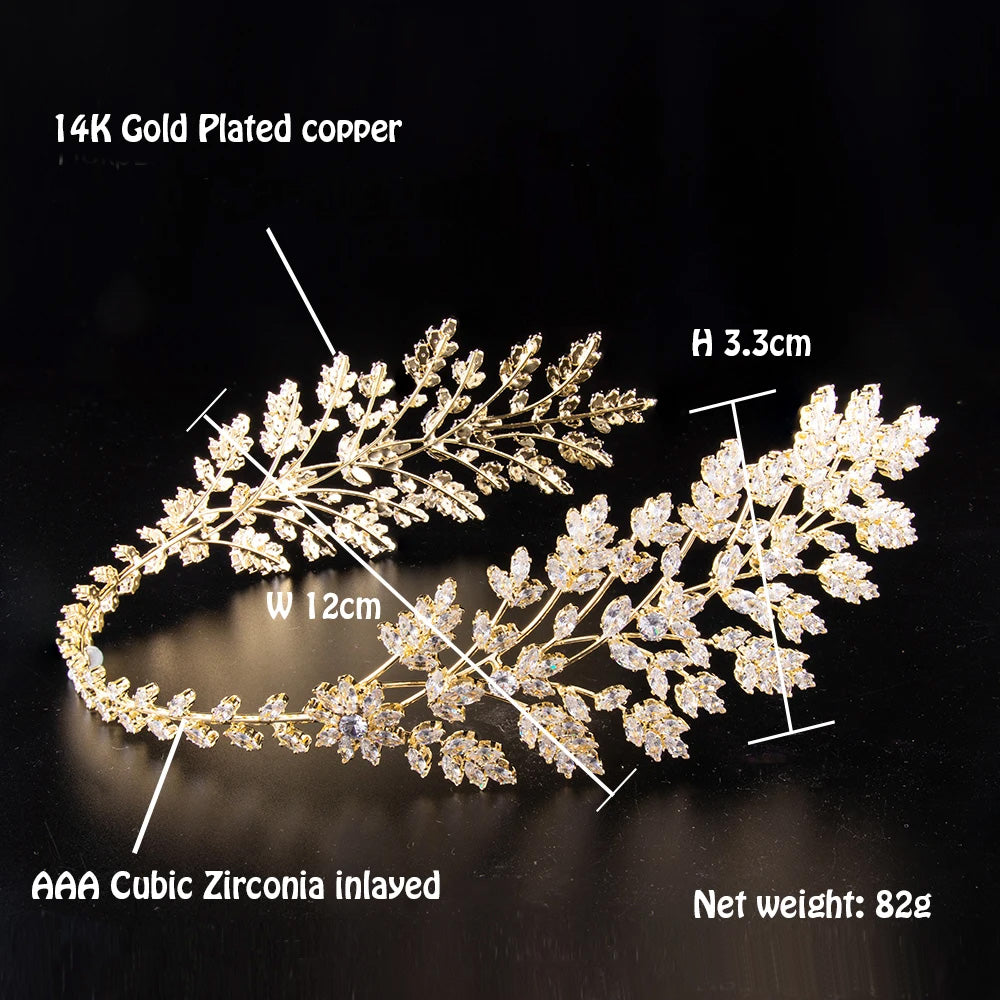 VH-465 Full Cubic Zirconia Crystal Headband