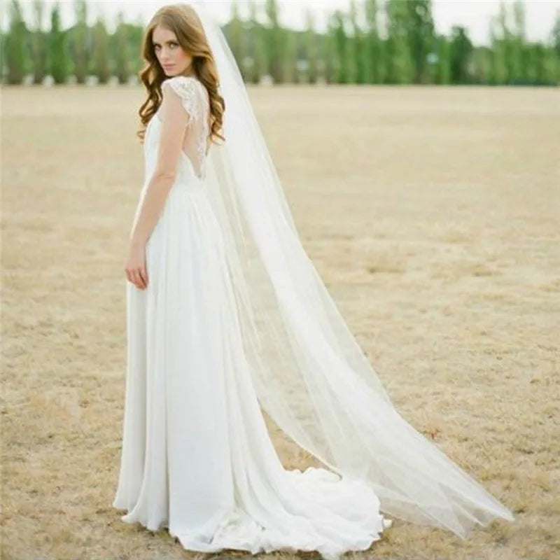 V-0149 One Layer 2m Tulle Wedding Veil