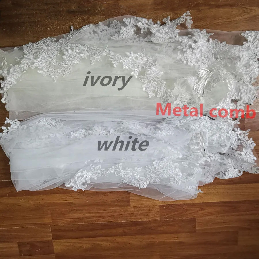 V-0123 Ivory/White Wedding Veil