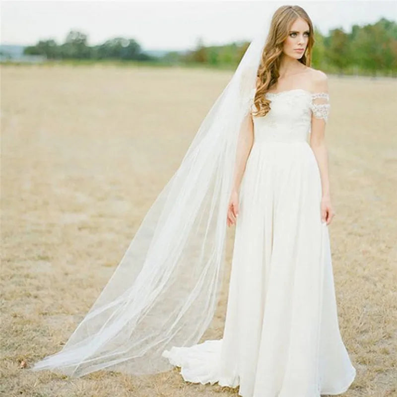 V-0149 One Layer 2m Tulle Wedding Veil