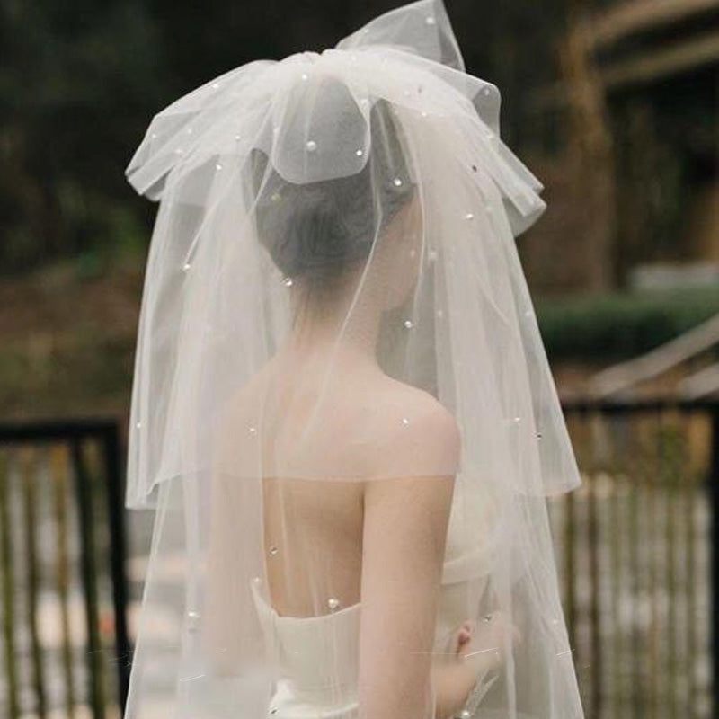 V-0143 Premium 4-Tier Veil with Pearls