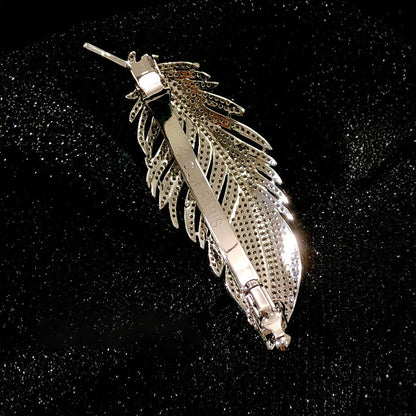 A-0825 Luxury Full Zircon Fancy Feather Barrette