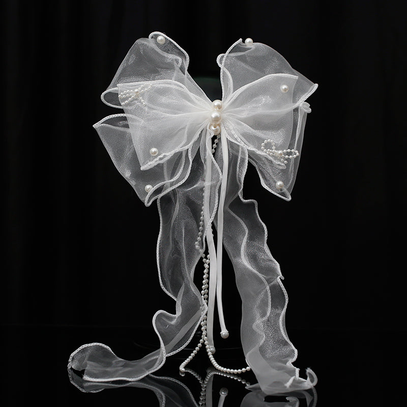 A-2431 Sheer Bow with Pearls