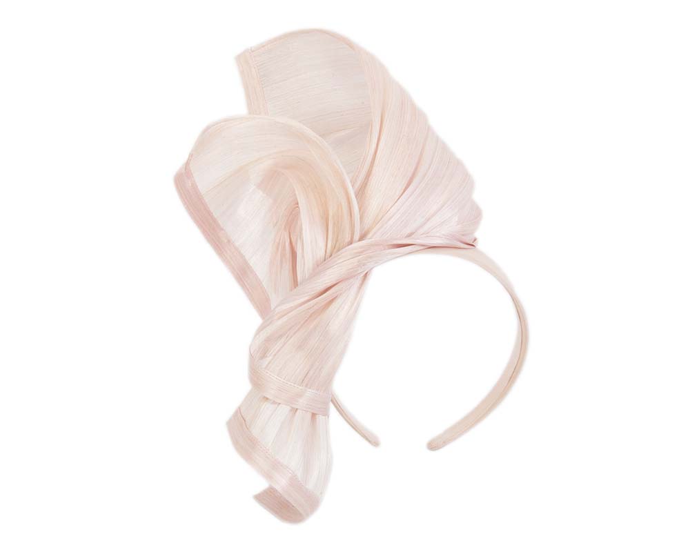 soft pink silk fascinator with headband