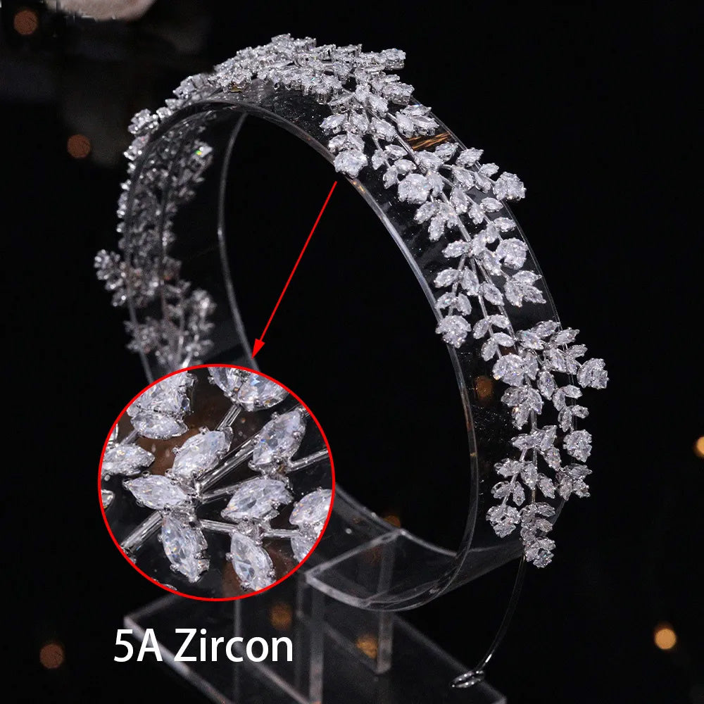 T-0123 Cubic Zirconia Wedding Bridal Hairband