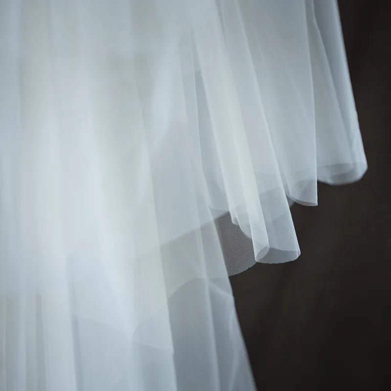 V-2024 Short Four Layer Tulle Wedding Veil