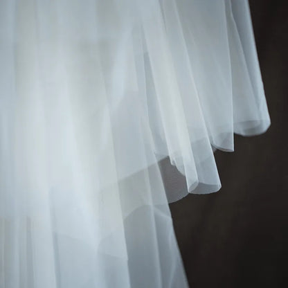 V-2024 Short Four Layer Tulle Wedding Veil