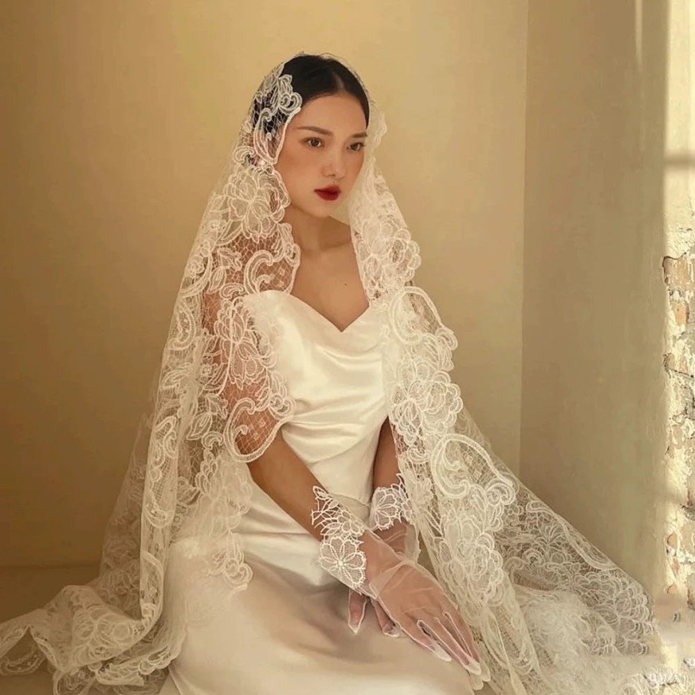 V-0136 Full Lace Wedding Veil