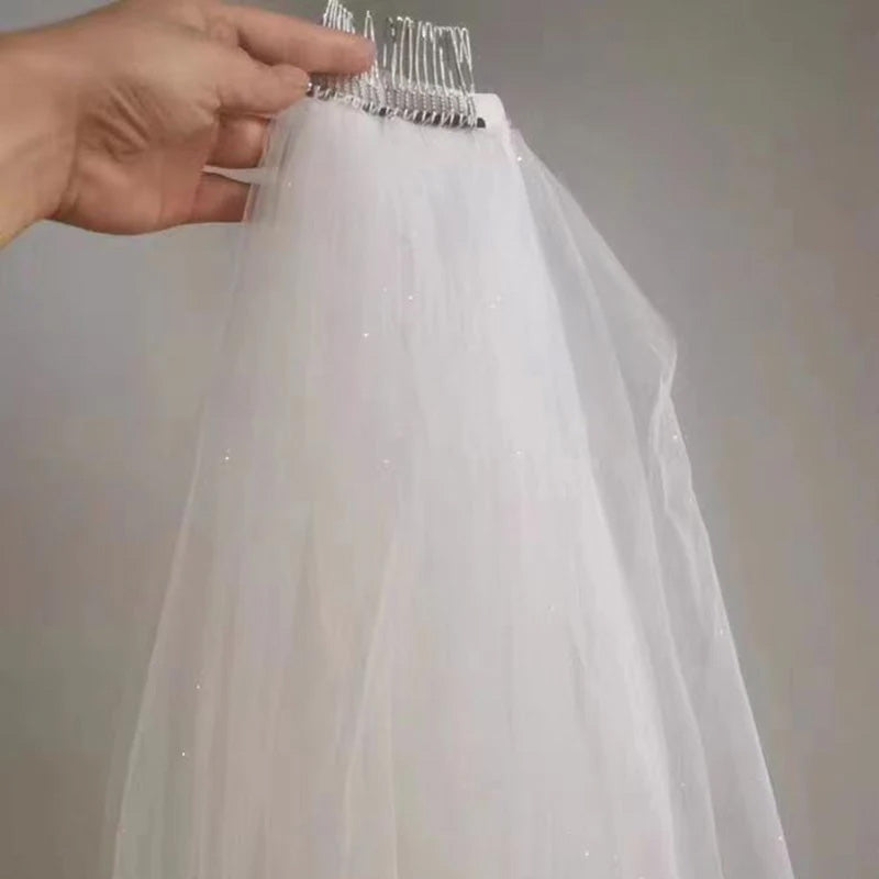 V-3217 Retro European 2 Tier or 1 Tier Tulle Wedding Veils