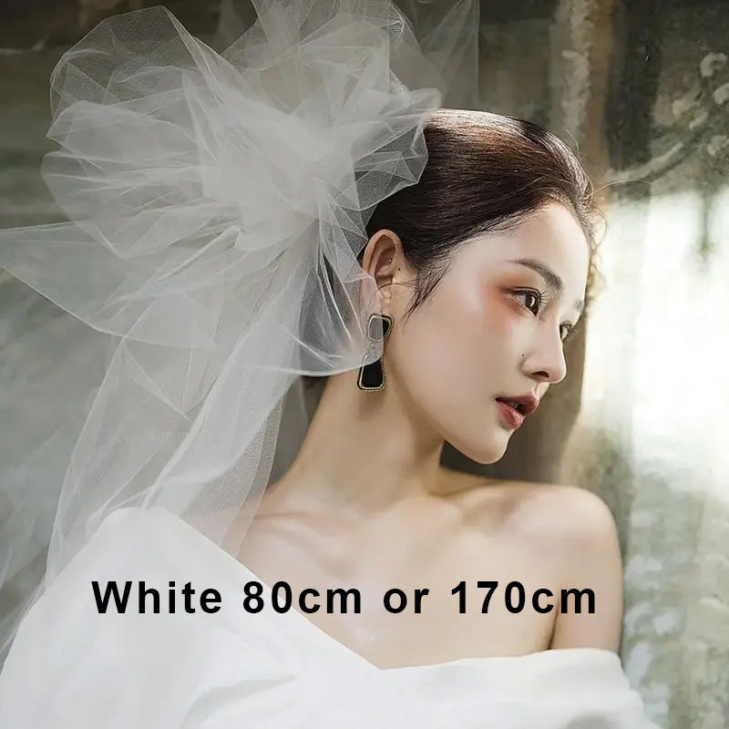 V-3217 Retro European 2 Tier or 1 Tier Tulle Wedding Veils