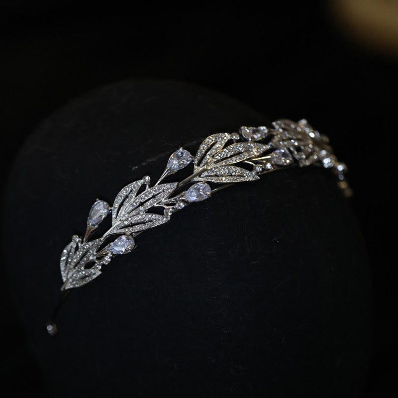 VH-0137 Elegant Leaves Bridal Hairband | Tiara