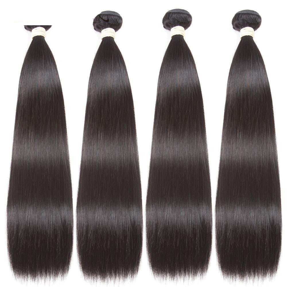 E-5423 10A Grade 3/4 Straight Hair Bundles with 2x6 Closure Brazilian